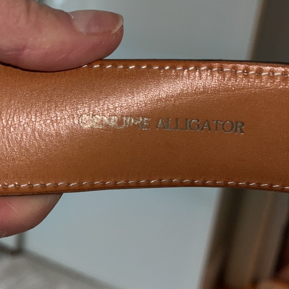 Max Lang Brown Alligator Belt - Picture 2 of 4